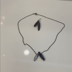 Calvin Klein purple glass jewelry